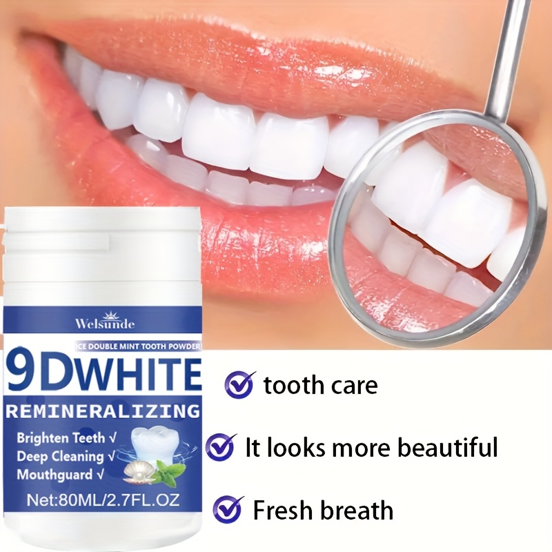 Teeth Whitening Remedies - ผงฟันไฮโดรซีอะพาไทต์ 9D ไวท์ รีมิเนอรัลไลซิ่ง ผงฟอกสีฟัน ทำความสะอาดอย่างล้ำลึก