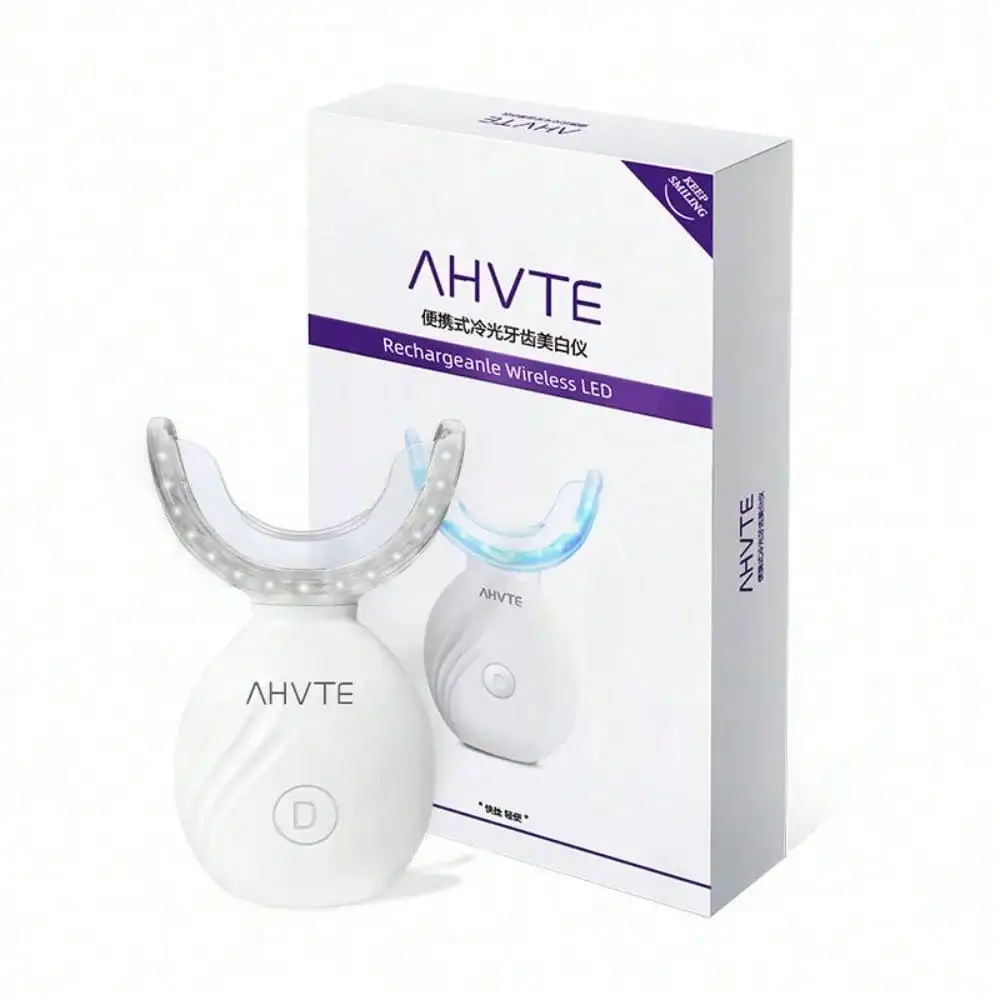 Teeth Whitening With Blue Light - เครื่องมือเสริมความงามทางทันตกรรม, เครื่องมือทำความสะอาดฟันแบบไร้สายด้วยแสงสีฟ้า, เครื่องมือฟอกสีฟันแบบใหม่, เครื่องมือฟอกสีฟันด้วยแสงเย็นเพื่อขจัดคราบเหลือง