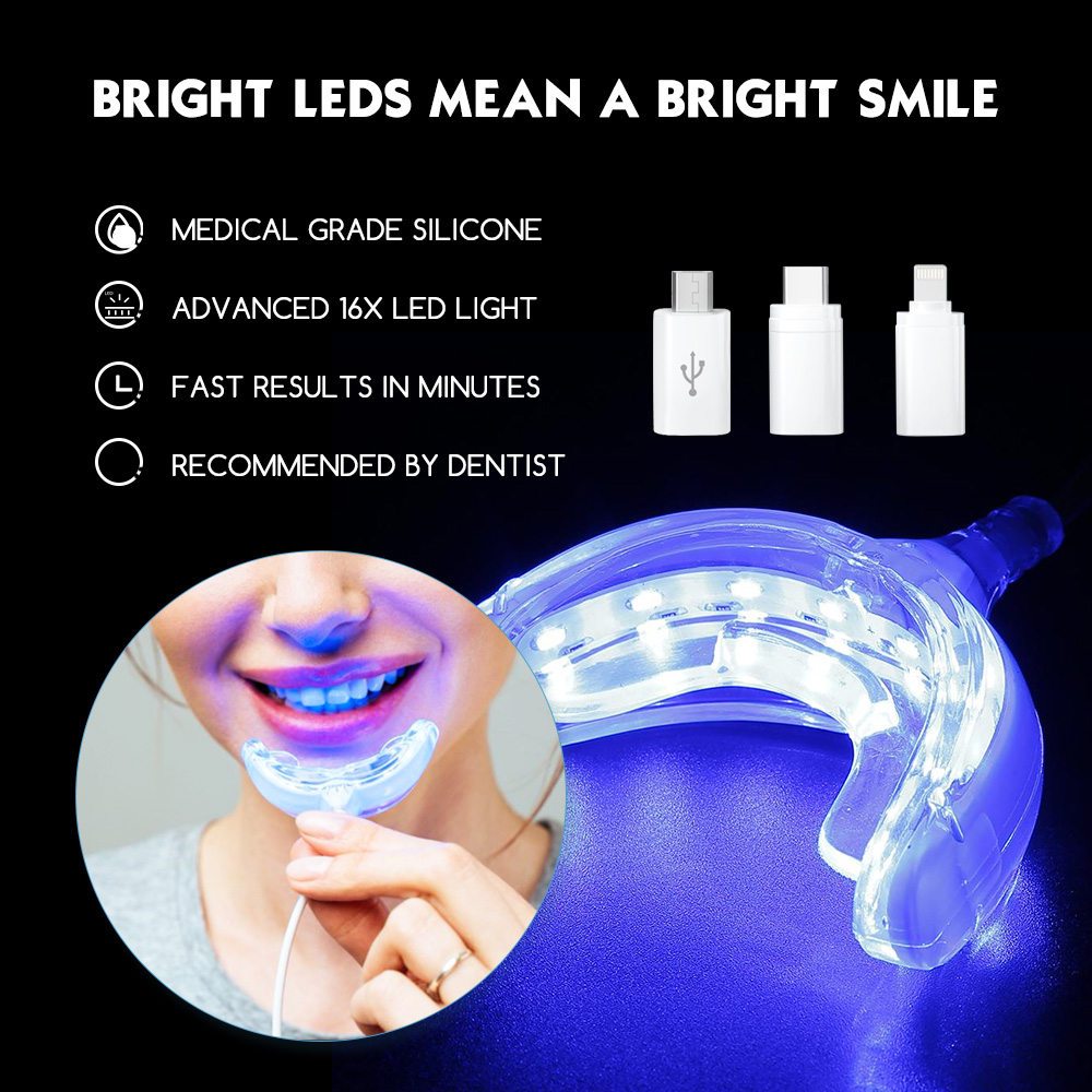 Teeth Whitening With Blue Light - Luxsmile สมาร์ท LED ฟันไวท์เทนนิ่งแบบพกพา USB ชาร์จ