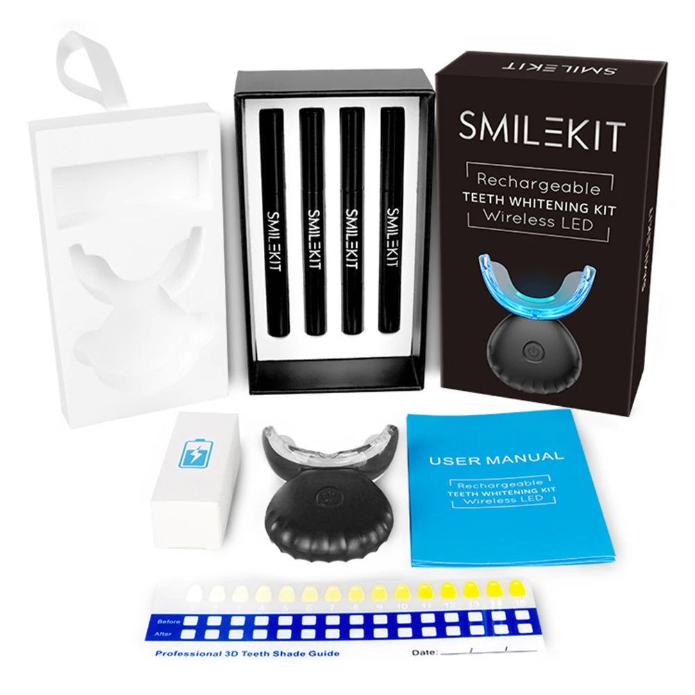Teeth Whitening Pen - ทันตกรรมชุดฟอกสีฟัน Mini 16 LED Cold Light