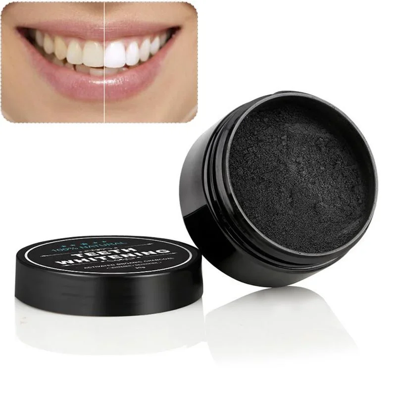 Teeth Whitening Charcoal Powder - ผงถ่านชาร์โคลสำหรับฟอกฟัน เกรดอาหาร ผลิตภัณฑ์ฟอกสีฟันด้วยถ่านชาร์โคล ทำความสะอาดฟันด้วยผงถ่านชาร์โคลดำ