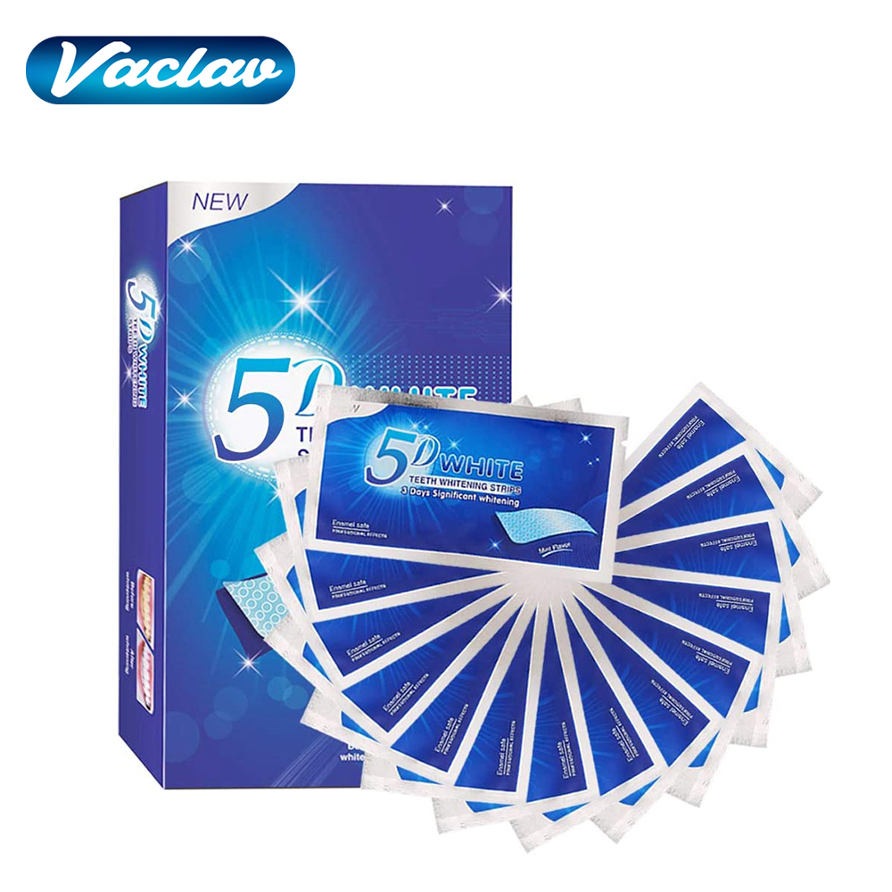 Teeth Whitening In Office - แผ่นฟอกสีฟันขาว 5D ไวท์เทนนิ่ง สตริปเจลฟอกสีฟัน ช่วยขจัดคราบกาแฟจากการสูบบุหรี่ ชุดฟอกสีฟันสำหรับใช้ในบ้านที่มีประสิทธิภาพ