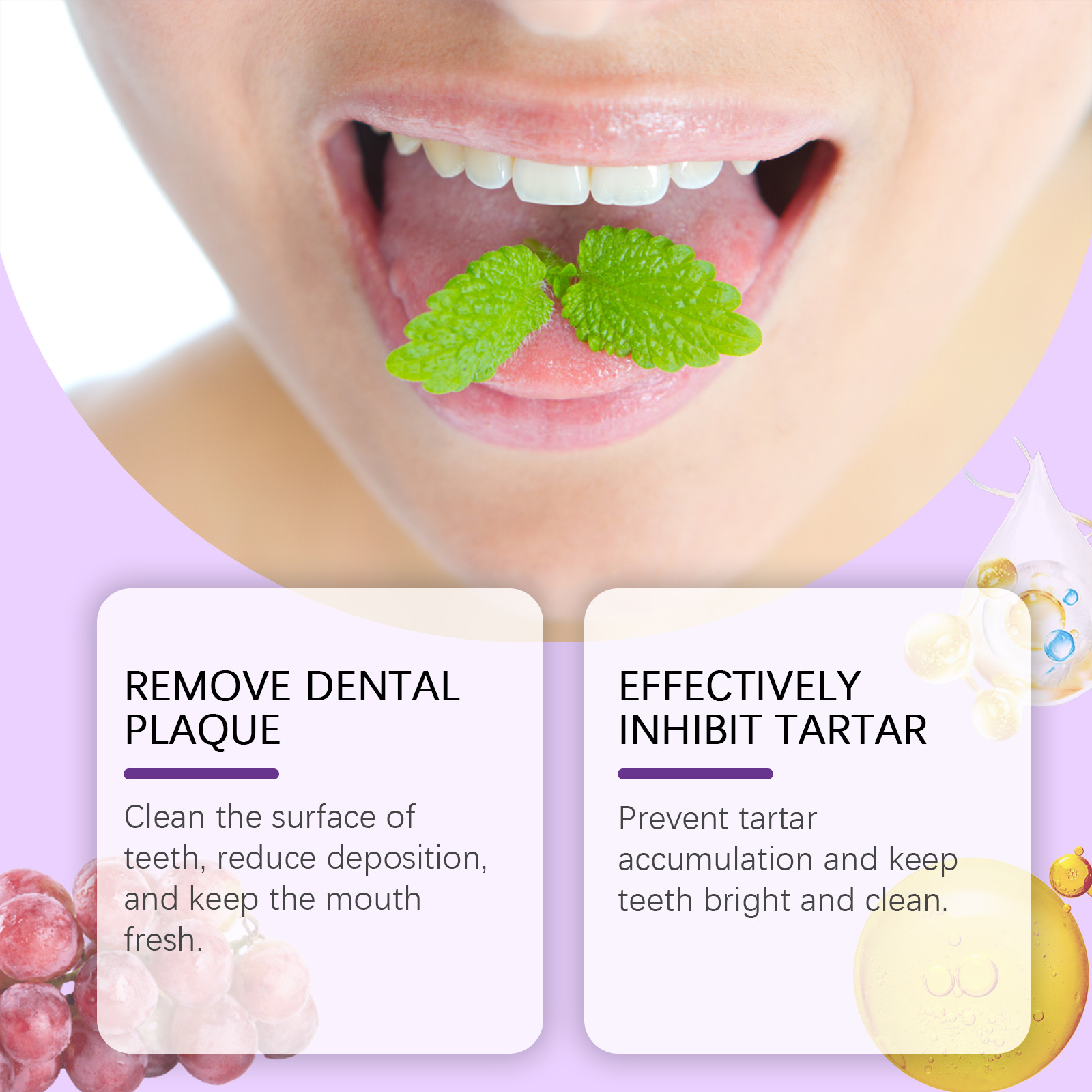 ยาสีฟันไวท์เทนนิ่งกลิ่นองุ่น ล - Teeth Whitening Bleach บทวิจารณ์และราคา