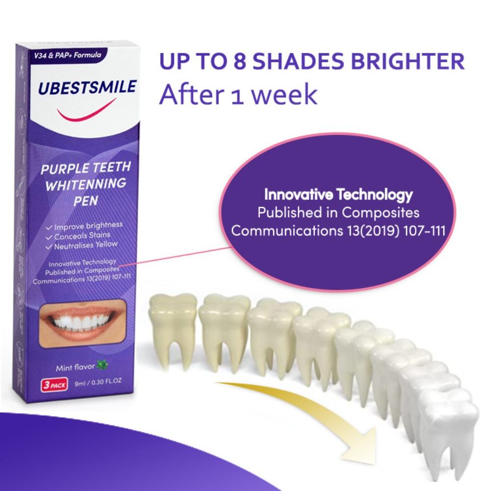ยูเบสท์สไมล์ V34&PAP+ ฟอร์มูล่ - Teeth Whitening Pen บทวิจารณ์และราคา