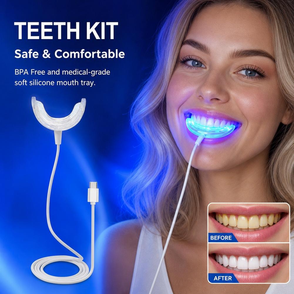 อุปกรณ์เร่งฟอกสีฟันอัจฉริยะ ไฟ - Teeth Whitening With Blue Light บทวิจารณ์และราคา