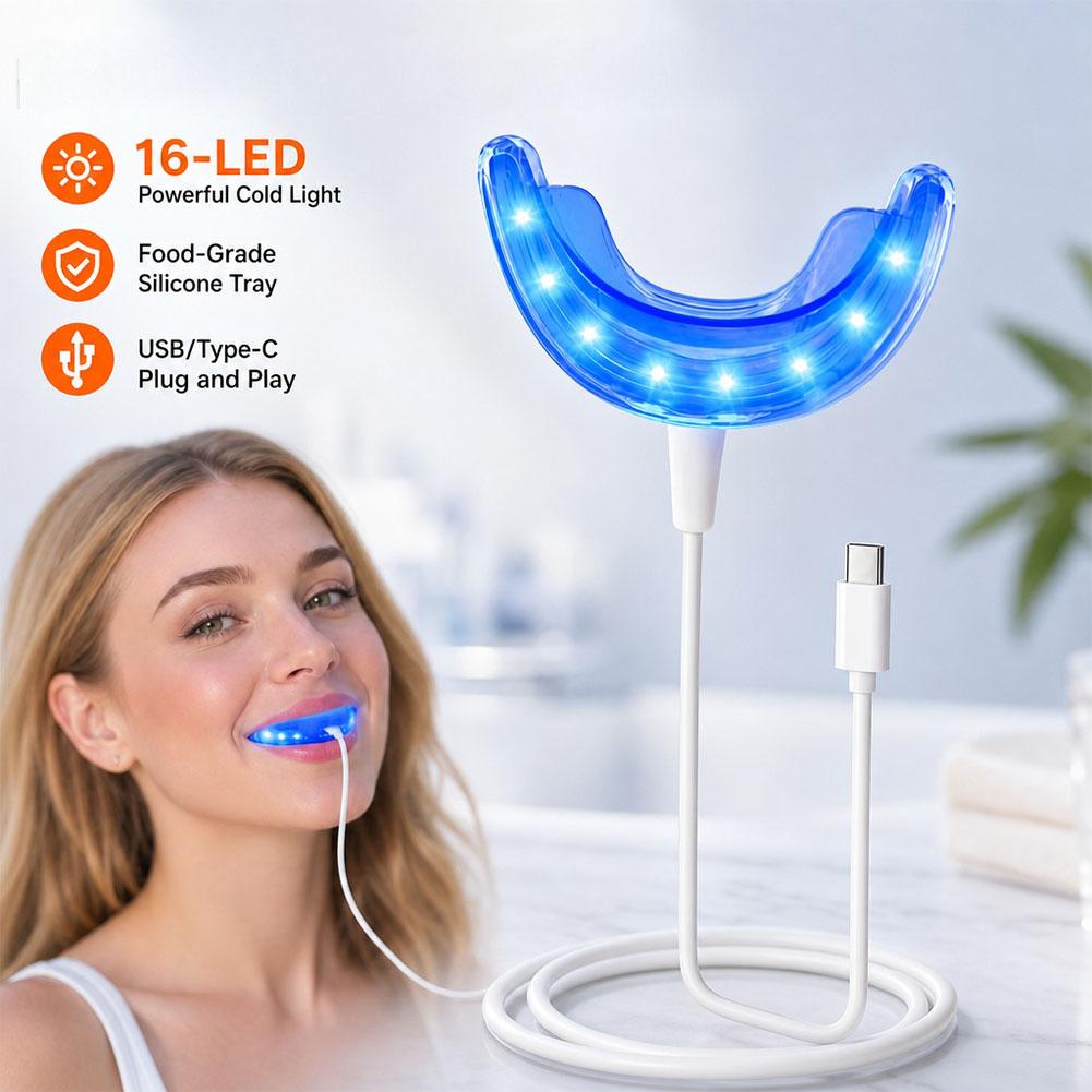 อุปกรณ์เร่งฟอกสีฟันอัจฉริยะ ไฟ - Teeth Whitening With Blue Light บทวิจารณ์และราคา