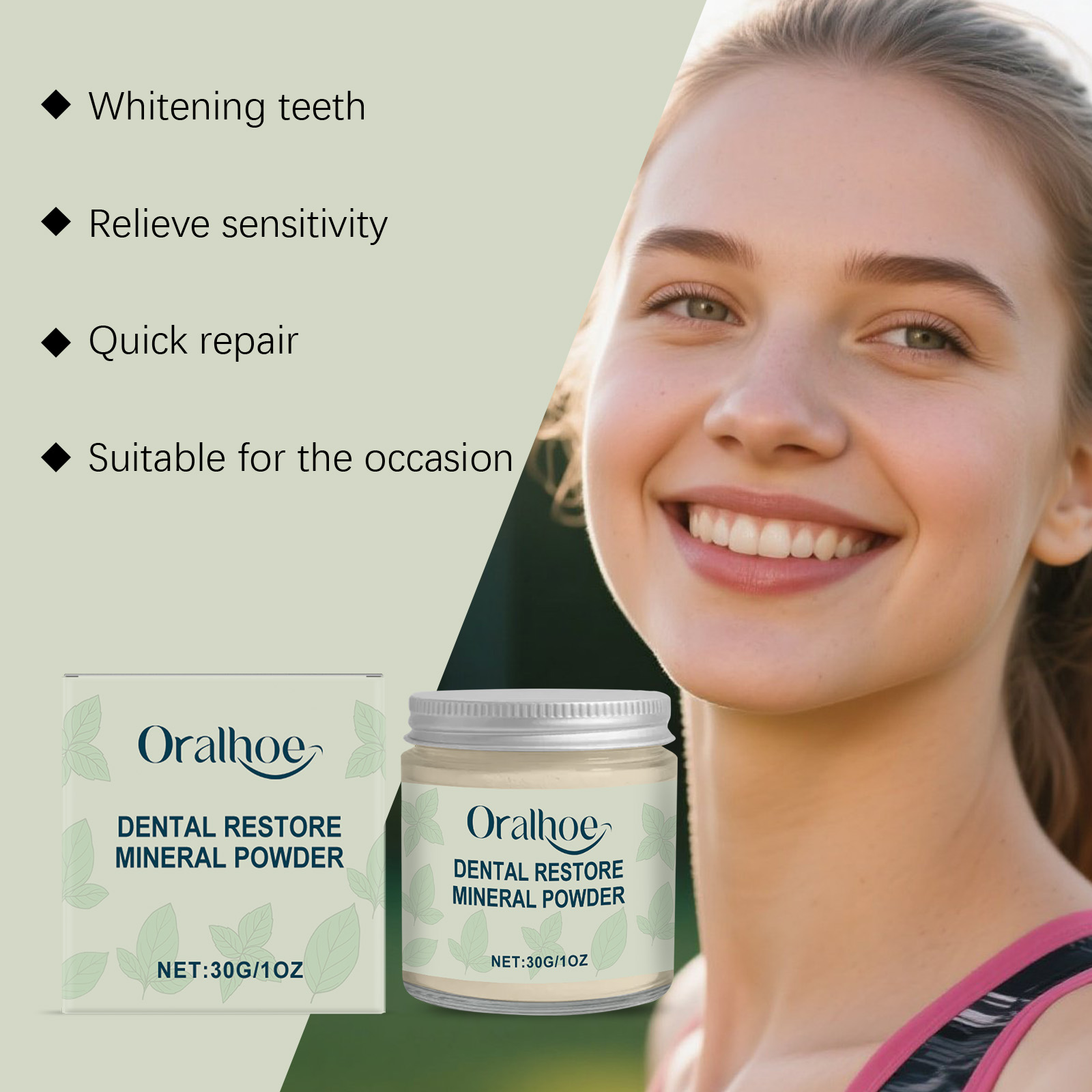 ผงฟอกฟันขาว ORALHOE สำหรับฟื้น - Teeth Whitening Or Bleaching บทวิจารณ์และราคา