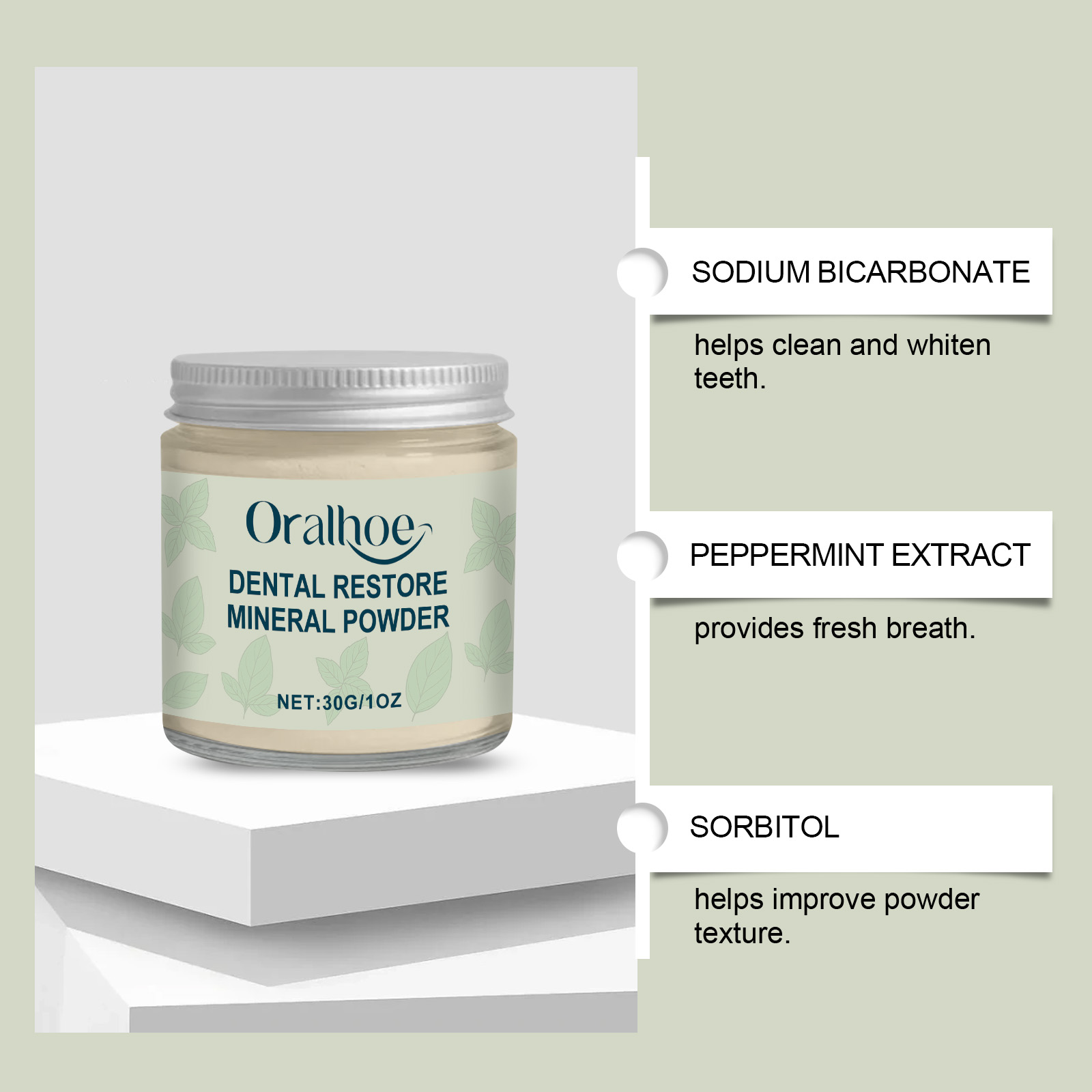 ผงฟอกฟันขาว ORALHOE สำหรับฟื้น - Teeth Whitening Or Bleaching บทวิจารณ์และราคา