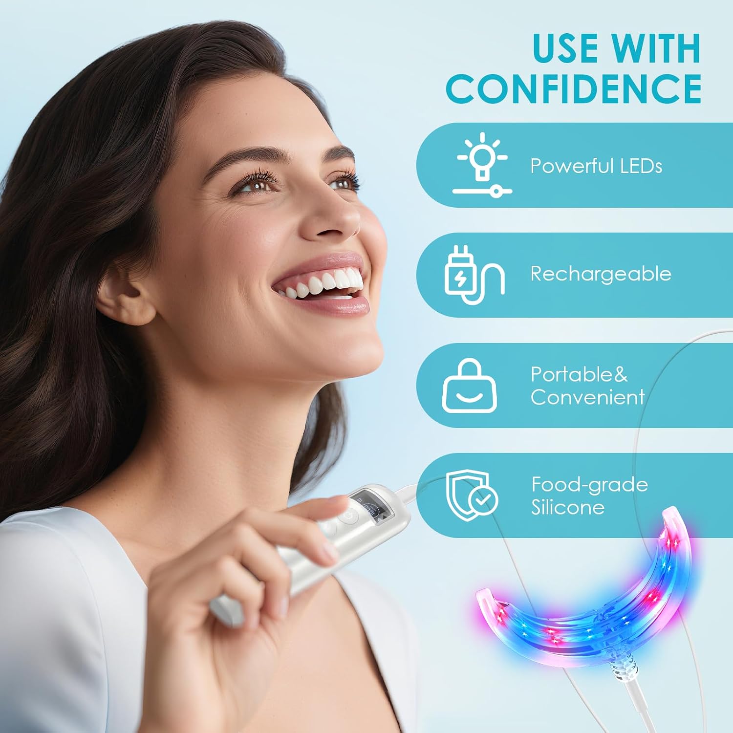 เครื่องเร่งฟอกสีฟัน 16 LED แสง - Teeth Whitening With Blue Light บทวิจารณ์และราคา