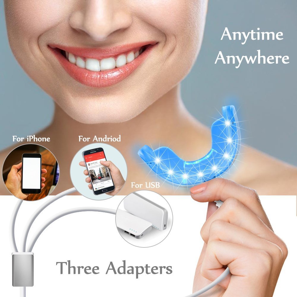 โคมไฟฟอกฟันขาว 3-in-1 แบบพกพา  - Teeth Whitening With Blue Light บทวิจารณ์และราคา