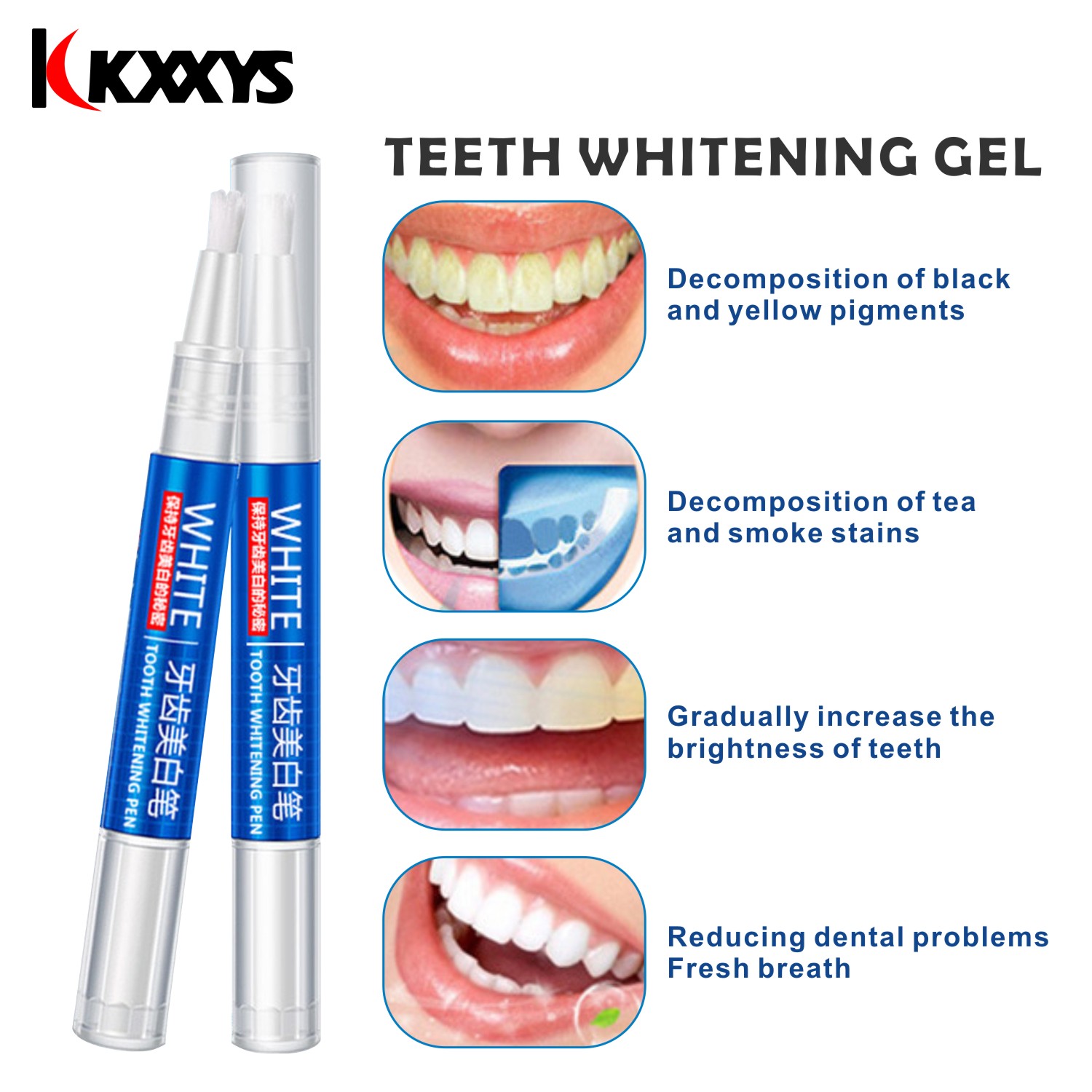 2Pcs * 3Ml ยอดนิยมฟันขาว White - Teeth Whitening Pen บทวิจารณ์และราคา