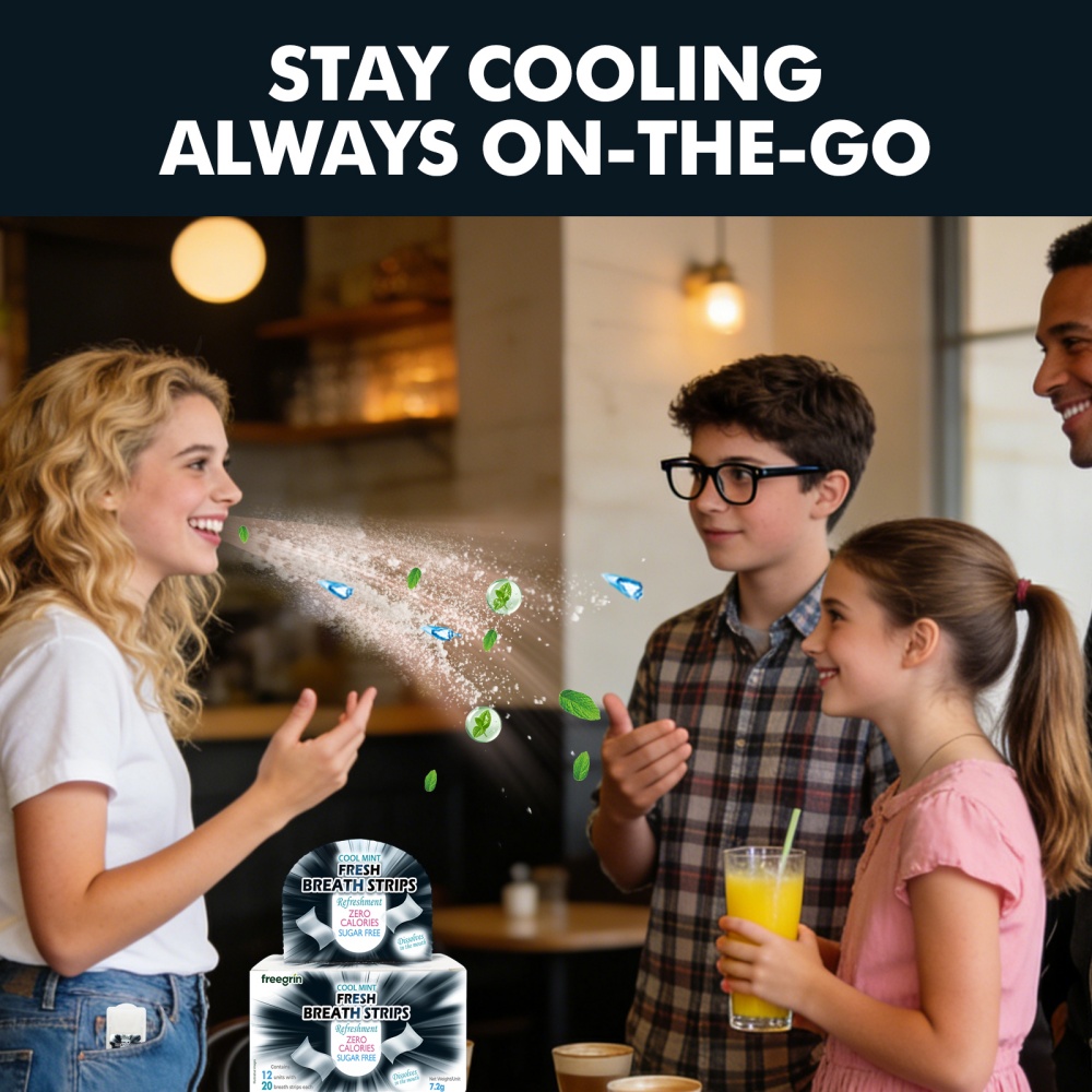 ฟรีกริน แผ่นอมละลายเร็ว รสคูลม - Teeth Whitening In Office บทวิจารณ์และราคา