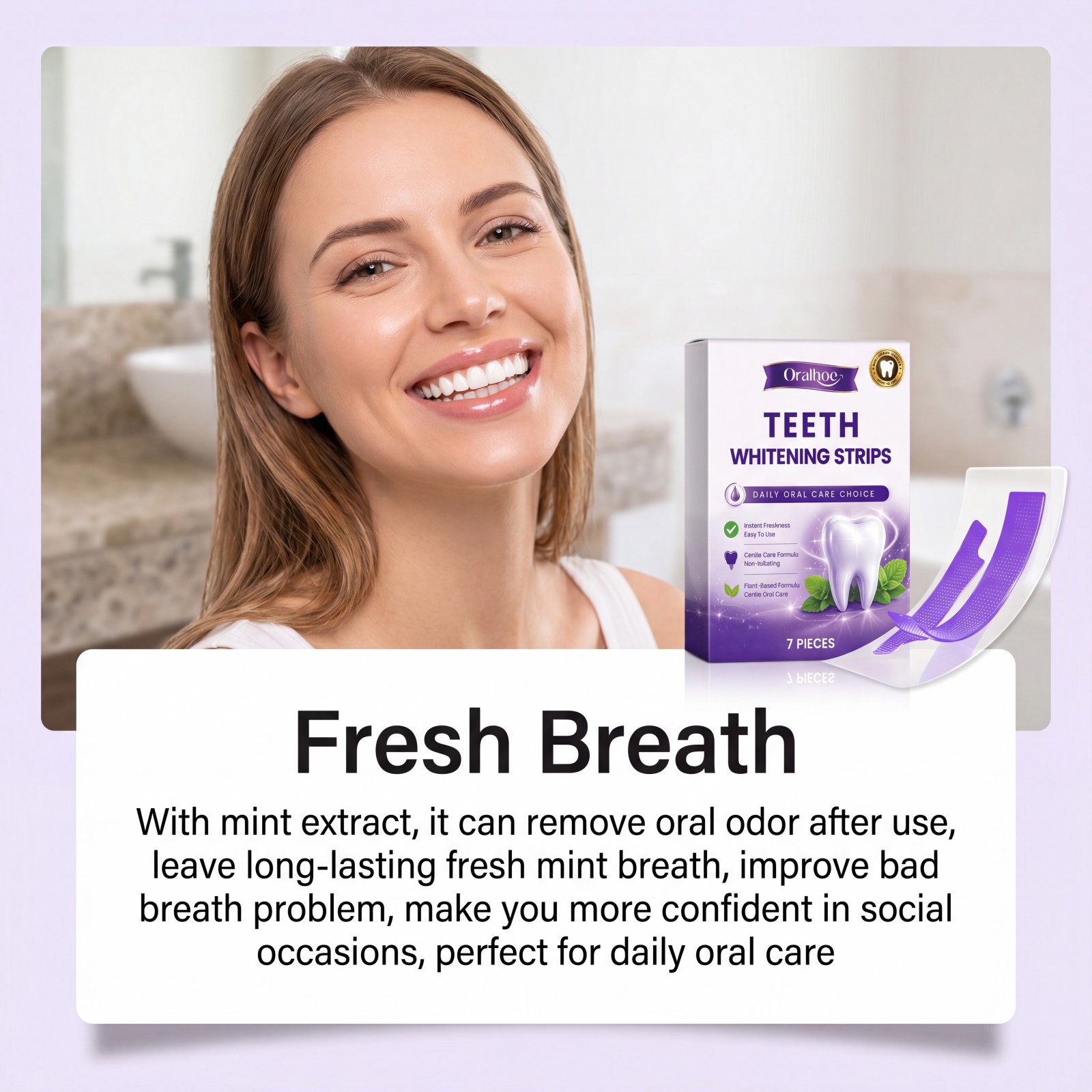 แถบฟอกสีฟันสีม่วง 7 ชิ้น การดู - Teeth Whitening Strips Permanent บทวิจารณ์และราคา