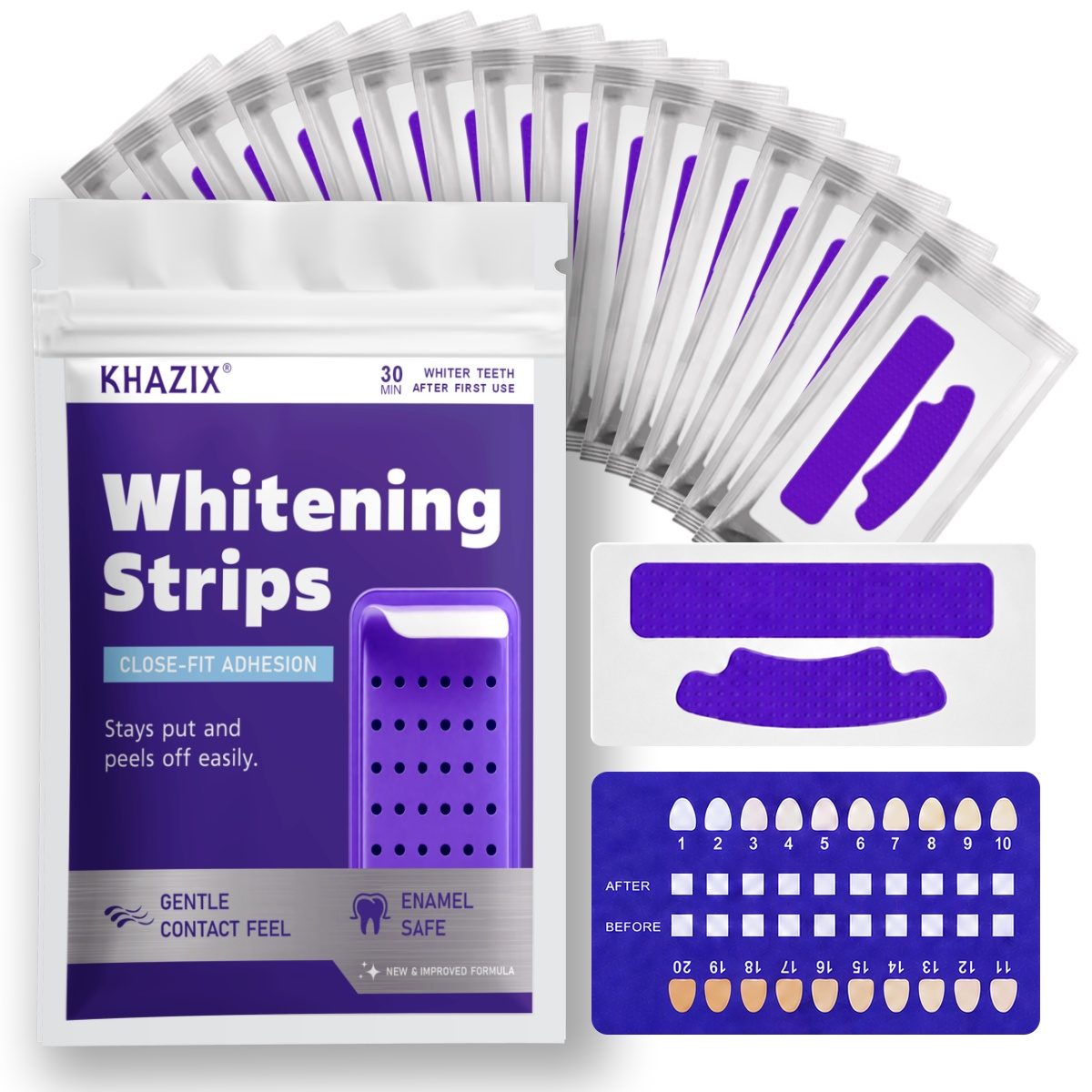 แผ่นฟอกสีฟัน 7 ชิ้น เพื่อรอยยิ - Teeth Whitening Strips Permanent บทวิจารณ์และราคา