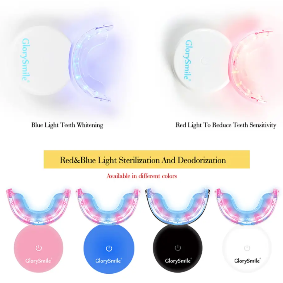 ชุดฟอกฟันขาวด้วยแสงสีแดงและสีน - Teeth Whitening With Blue Light บทวิจารณ์และราคา
