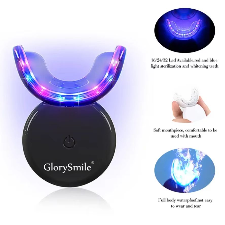 ชุดฟอกฟันขาวด้วยแสงสีแดงและสีน - Teeth Whitening With Blue Light บทวิจารณ์และราคา