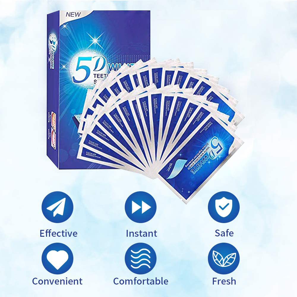แผ่นฟอกสีฟันขาว 5D ไวท์เทนนิ่ง - Teeth Whitening In Office บทวิจารณ์และราคา