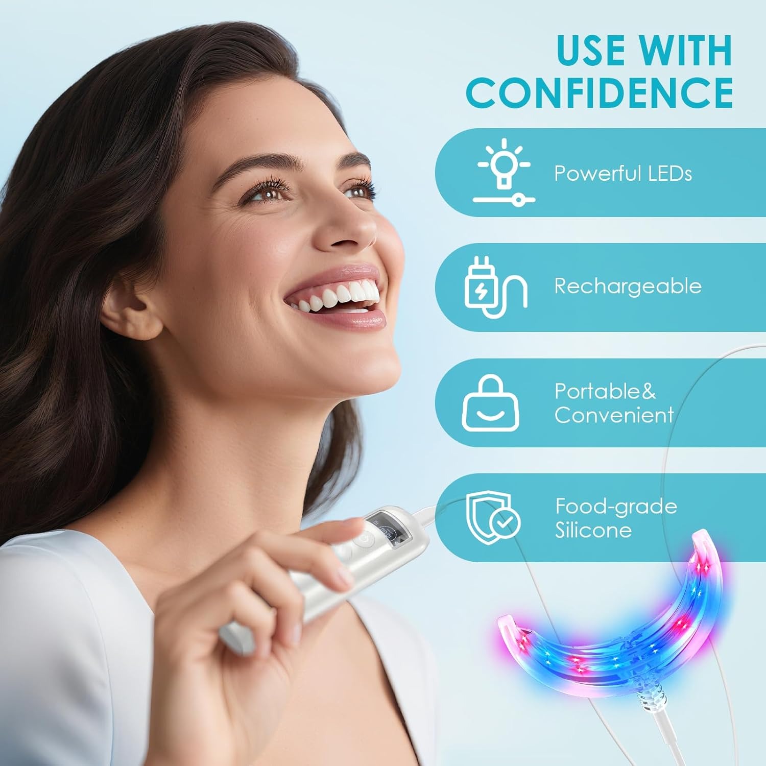 โคมไฟเร่งการฟอกฟันขาว แสงสีฟ้า - Teeth Whitening With Blue Light บทวิจารณ์และราคา