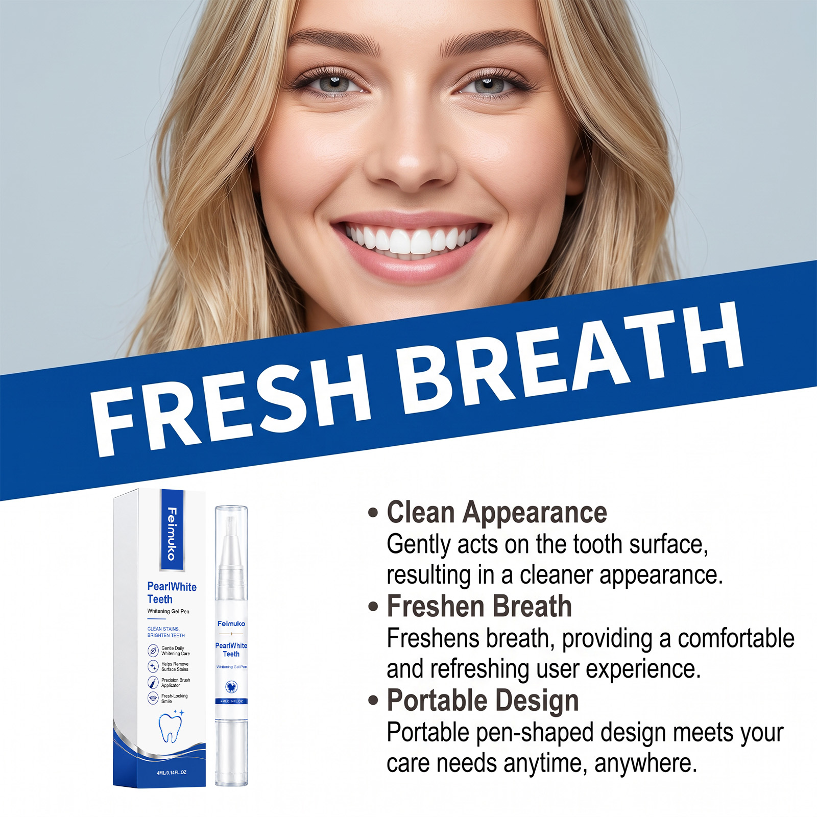 ปากกาเจลฟอกฟันขาวแบบพกพา ขจัดค - Teeth Whitening Pen บทวิจารณ์และราคา