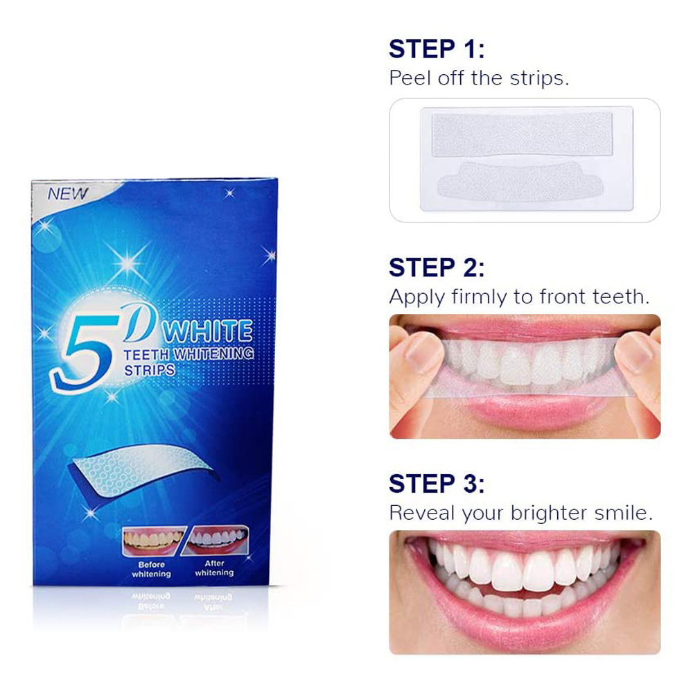 แผ่นฟอกสีฟันขาว 5D ไวท์เทนนิ่ง - Teeth Whitening In Office บทวิจารณ์และราคา