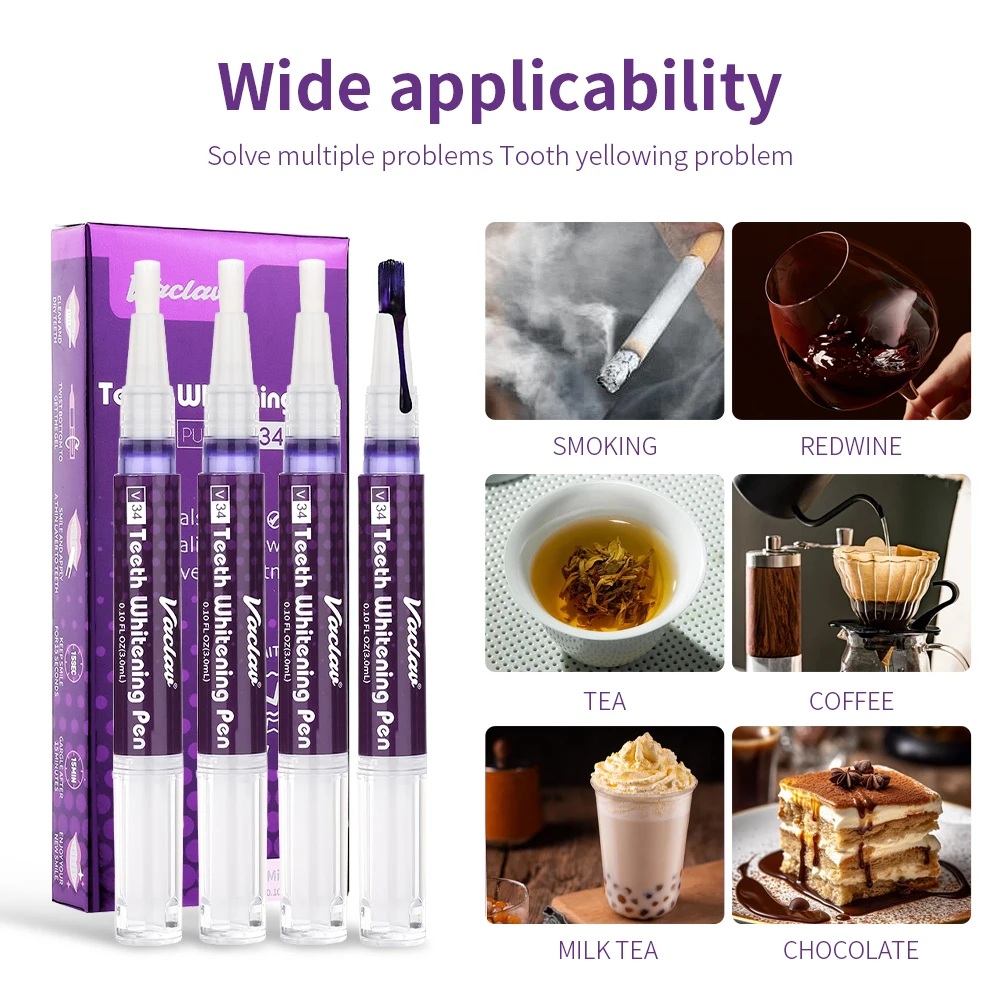 วาคลาฟ V34 ปากกาเจลฟอกสีฟันสีม - Teeth Whitening Pen บทวิจารณ์และราคา